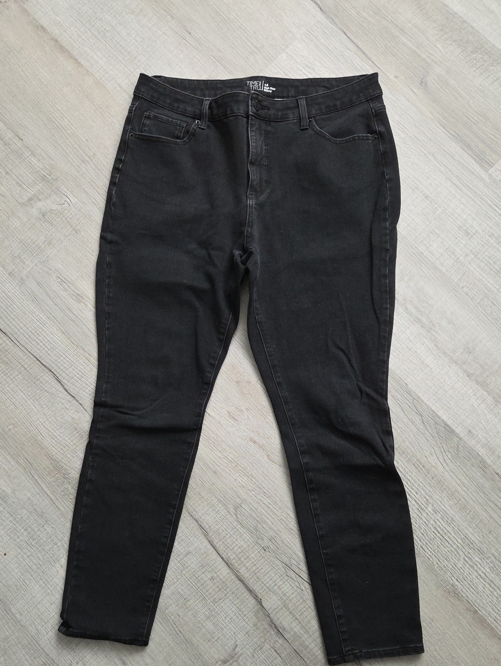 Time and Tru Black High Rise Skinny Jeans Size 14
